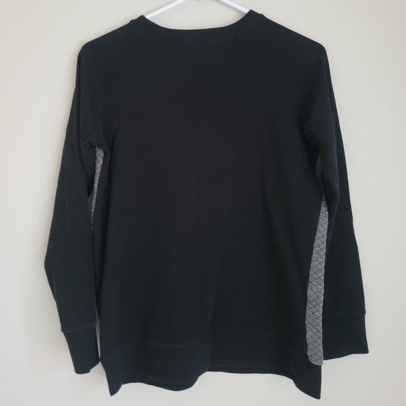 Women's Eddie Bauer Quilted Front Sweater, size Medium, Black & Gray - Picture 5 of 5